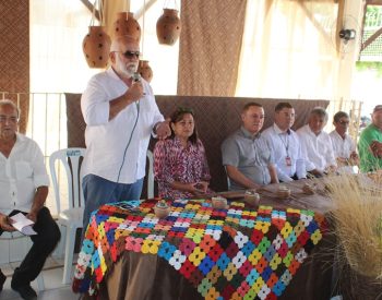 O lançamento da 5ª edição da Feira do Agronegócio, foi na sede do Clube de Idosos São Judas Tadeu, com a participação de autoridades e membros dos setores de agronegócios. ( Foto: Assessoria )