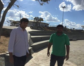 Prefeito de Currais Novos, Odon Jr, e o secretário municipal de obras e serviços urbanos (SEMOSU), Lucas Galvão.