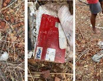 Essa é segunda ossada achada na cidade em 15 dias. Documentos estavam próximos da vítima e peritos investigam o caso — Foto: Passandro Na Hora