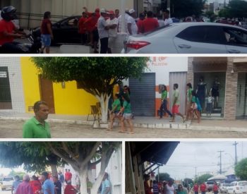 Mas, durante a madrugada houve registros de algumas discussões entre militantes do verde e o vermelho (Foto: Reprodução)