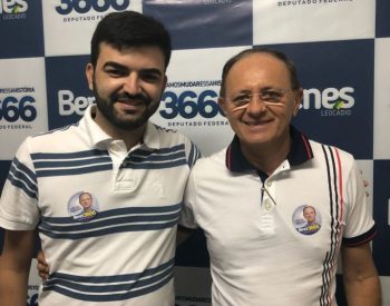 Vereador Ronaltty Neri (PSDB) e o candidato a deputado federal Benes Leocádio (PTC) em Natal (Foto: Divulgação)