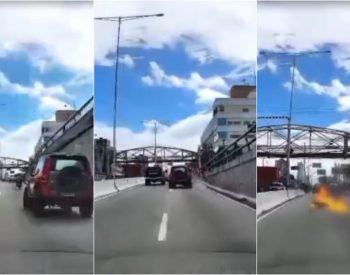 Batida aconteceu na Avenida Salgado Filho, em Natal, neste domingo — Foto: Divulgação
