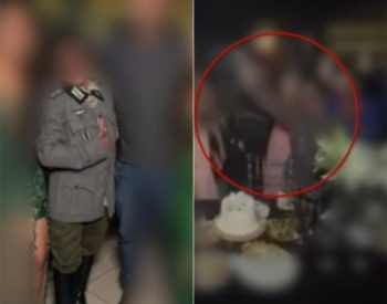 Adolescente em foto posada com o uniforme e, na segunda imagem, fazendo reverência com braço direito levantado — Foto: Reprodução