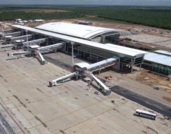 Vista aérea do Aeroporto Internacional Aluízio Alves, em São Gonçalo do Amarante.