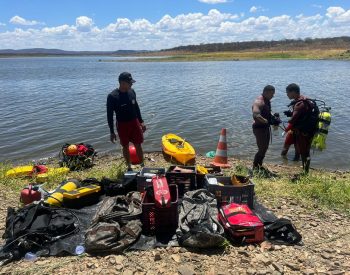 Corpo de jovem é encontrado em açude no Sertão da Paraíba — Foto: Divulgação/Corpo de Bombeiros da Paraíba