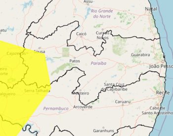 Inmet emite alerta de baixa umidade para 33 cidades da Paraíba — Foto: Reprodução/Inmet