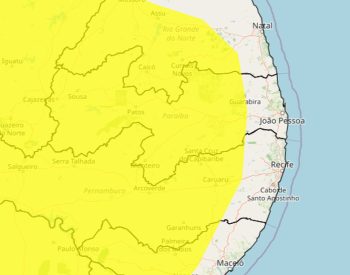 Inmet alerta para baixa umidade do ar em mais de 180 cidades da Paraíba — Foto: Reprodução/Inmet