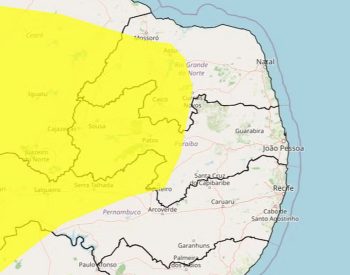 Inmet emite alerta de baixa umidade para 100 cidades da PB — Foto: Reprodução/Inmet