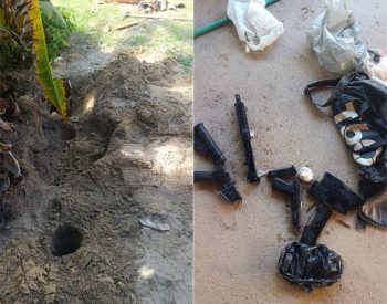 Fuzil foi apreendido em comunidade em Mossoró — Foto: Divulgação