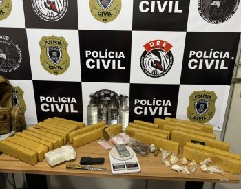 Drogas apreendidas no Jardim Continental, em Campina Grande — Foto: Divulgação/Polícia Civil da Paraíba