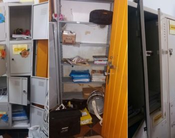 Armários foram arrombados e escola saqueada pela segunda vez em menos de uma semana (Foto: César Fernandes)
