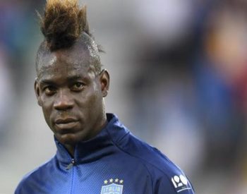 Italy's Mario Balotelli looks on prior a friendly soccer match between Saudi Arabia and Italy, on Monday, May 28, 2018, in kybunpark stadium, St. Gallen, Switzerland. (KEYSTONE/Gian Ehrenzeller)