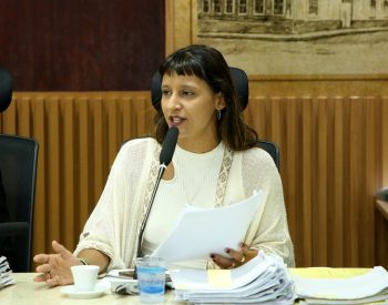 Brisa Bracchi (PT), na Câmara Municipal de Natal — Foto: Otávio Augusto/Câmara Municipa de Natal