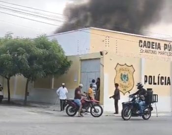 Princípio de incêndio é registrado em Cadeia Pública de Conceição, no Sertão da Paraíba — Foto: Reprodução/TV Paraíba