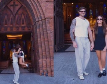 Juliette anuncia casamento com Kaique Cerveny no Instituto Ricardo Brennand, no Recife — Foto: Reprodução/Instagram