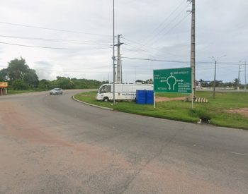 Crime aconteceu na rotatória que dá acesso ao Aeroporto de Natal — Foto: Google Street View