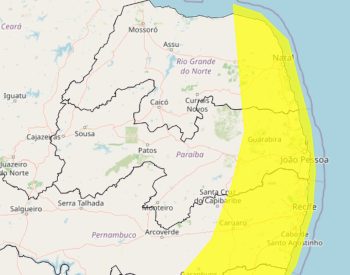 Inmet emite alerta de chuvas intensas para quase 90 cidades da Paraíba — Foto: Divulgação/Inmet