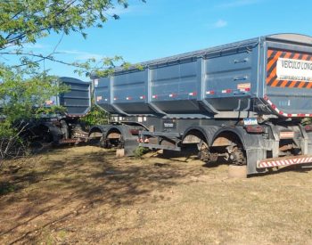 Criminosos roubaram pneus de carretas no interior do RN — Foto: Cedida