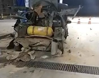 Segundo polícia, suspeita é de ligação clandestina de botijão de gás de cozinha. — Foto: Redes sociais/Reprodução