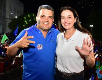 Vereador Cássio de Zequinha – (PP) e a deputada estadual Cristiane Dantas – (SOLIDARIEDADE).  Foto — ©Divulgação.