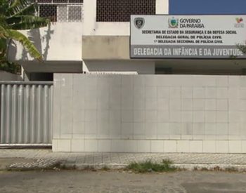 Delegacia da Infância e Juventude, em João Pessoa — Foto: Reprodução/TV Cabo Branco