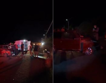 Homem morre e quatro pessoas ficam feridas após carros baterem de frente em Grossos, RN — Foto: Reprodução