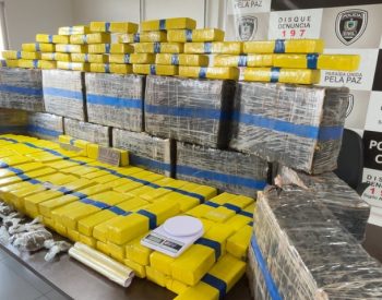 Meia tonelada de maconha para o tráfico é apreendida pela polícia em João Pessoa e duas pessoas são presas — Foto: Flávio Fernandes/TV Cabo Branco