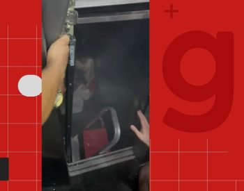 Resgate da mulher no elevador no Altiplano — Foto: Reprodução/TV Cabo Branco
