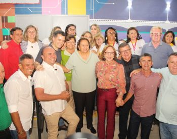 A senadora Zenaide Maia, presidente do PSD no Estado, participou ao lado da governadora Fátima Bezerra, na noite desta quinta-feira (04). Foto —©Divulgação.