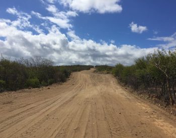 Estrada que dar acesso ao Sítio Bananeiro. - Foto Divulgação Assessoria de Comunicação.