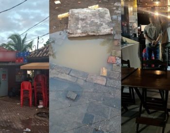 Dois quiosques são interditados por lançamento irregular de esgoto na Orla de João Pessoa — Foto: Reprodução/Semam