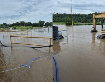 Chuvas inundam estação e interrompem abastecimento de água em João Pessoa, Cabedelo e Conde, na PB; veja bairros afetados — Foto: Divulgação/Cagepa