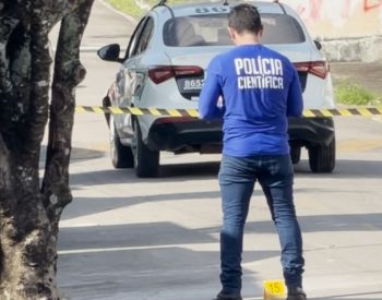 Homem é morto a tiros em Santa Rita, na Grande João Pessoa — Foto: Reprodução / Flávio Fernandes