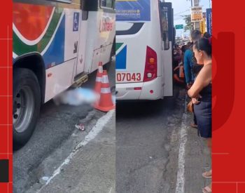 Idoso morreu atropelado por ônibus em João Pessoa — Foto: Reprodução/Redes Sociais