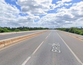Acidente ocorreu no trecho da BR-304 próximo à Barragem do Genésio — Foto: Google Maps/Reprodução