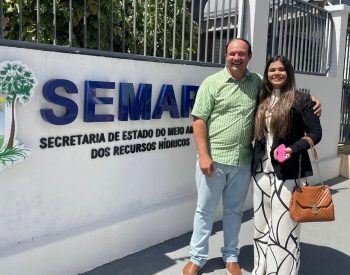 Iron Júnior-(MDB) e sua filha Stephany Oliveira-(AVANTE). Foto — © Divulgação.