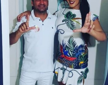 Jônatas Rodrigo e a Thabata Pimenta. Foto — ©Arquivo.