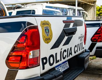 Viatura da Polícia Civil, na Paraíba — Foto: Polícia Civil/Divulgação