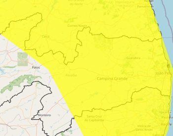 Inmet emite alerta de perigo potencial de chuvas intensas para João Pessoa e mais de 148 cidades da PB — Foto: Reprodução / Inmet