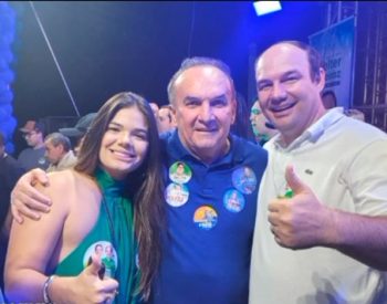 Vereadora Stefhany-(MDB), Deputado Estadual Nelter Queiroz-(PSDB) e o candidato a deputado Iron Júnior-(MDB). Foto — ©Reprodução/Instagram.