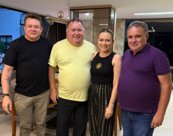 Deputado confirma alianças no Oeste e no Seridó e consolida agenda política com foco na disputa federal; Kaline é apresentada como pré-candidata à Assembleia Legislativa. Foto — ©Divulgação.