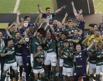 O gol do título palmeirense foi marcado pelo atacante Breno Lopes — Foto: © REUTERS/Silvia Izquierdo/Direitos Reservados