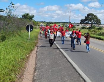 Manifestação na BR-406 na Grande Natal — Foto: Divulgação