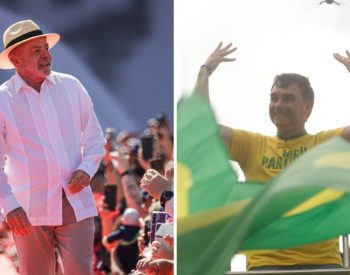 Lula e Flávio Bolsonaro — Foto: Agência Estado