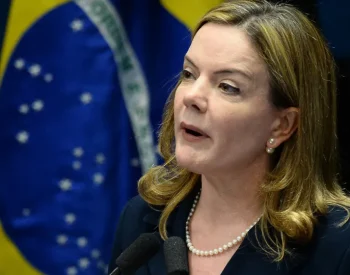 Ministra das Relações Institucionais, Gleisi Hoffmann.  Foto — ©Getty.