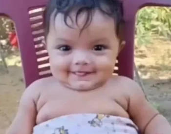 Bebê Mavie Louise Andrade Silva, de apenas 11 meses. Foto — © Reprodução / Redes Sociais.