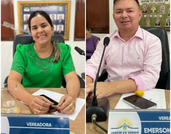 Vereadora Juliana Sampaio – (REPUBLICANOS) e o vereador Emerson da Saúde – (REPUBLICANOS). Foto — ©Divulgação.