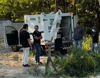Homem foi morto em Caaporã, no Litoral Sul da Paraíba — Foto: Flávio Fernandes/TV Cabo Branco