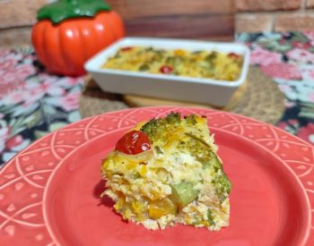 Torta de jerimum com brócolis — Foto: Inter TV Costa Branca