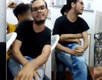 Discussão do aluno com a diretora foi gravado em uma escola estadual de Mossoró (Foto: Reprodução do Vídeo)